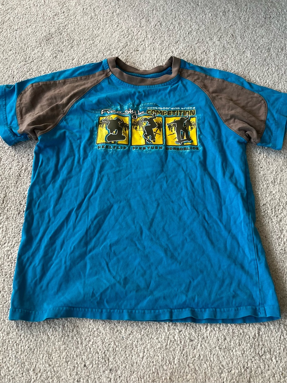 Vancouver Canada Freestyle Skateboarding Blue Graphic Tee